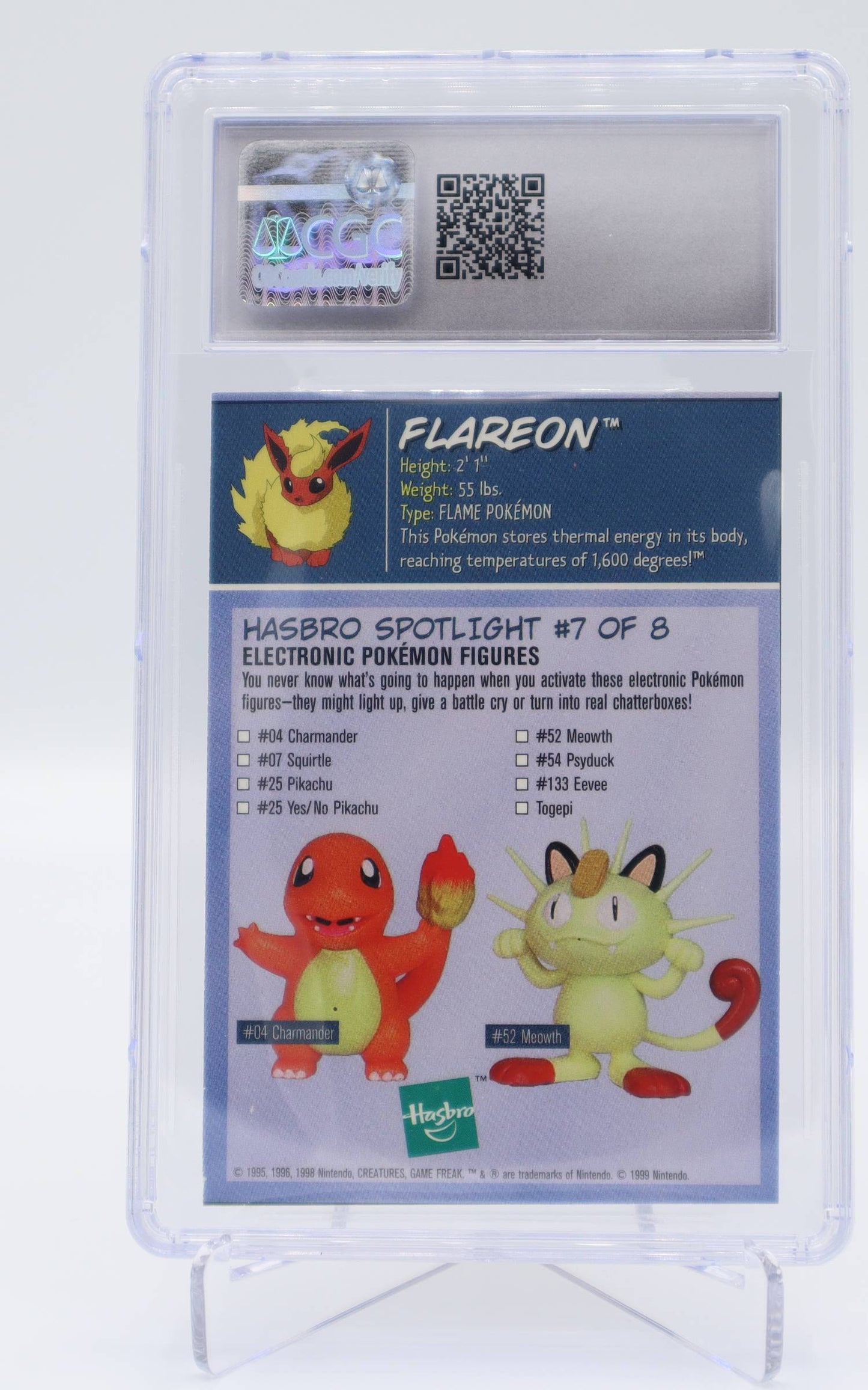 1999 EN Flareon Battle Figures Spotlight Gold Foil - Hand Cut CGC 8