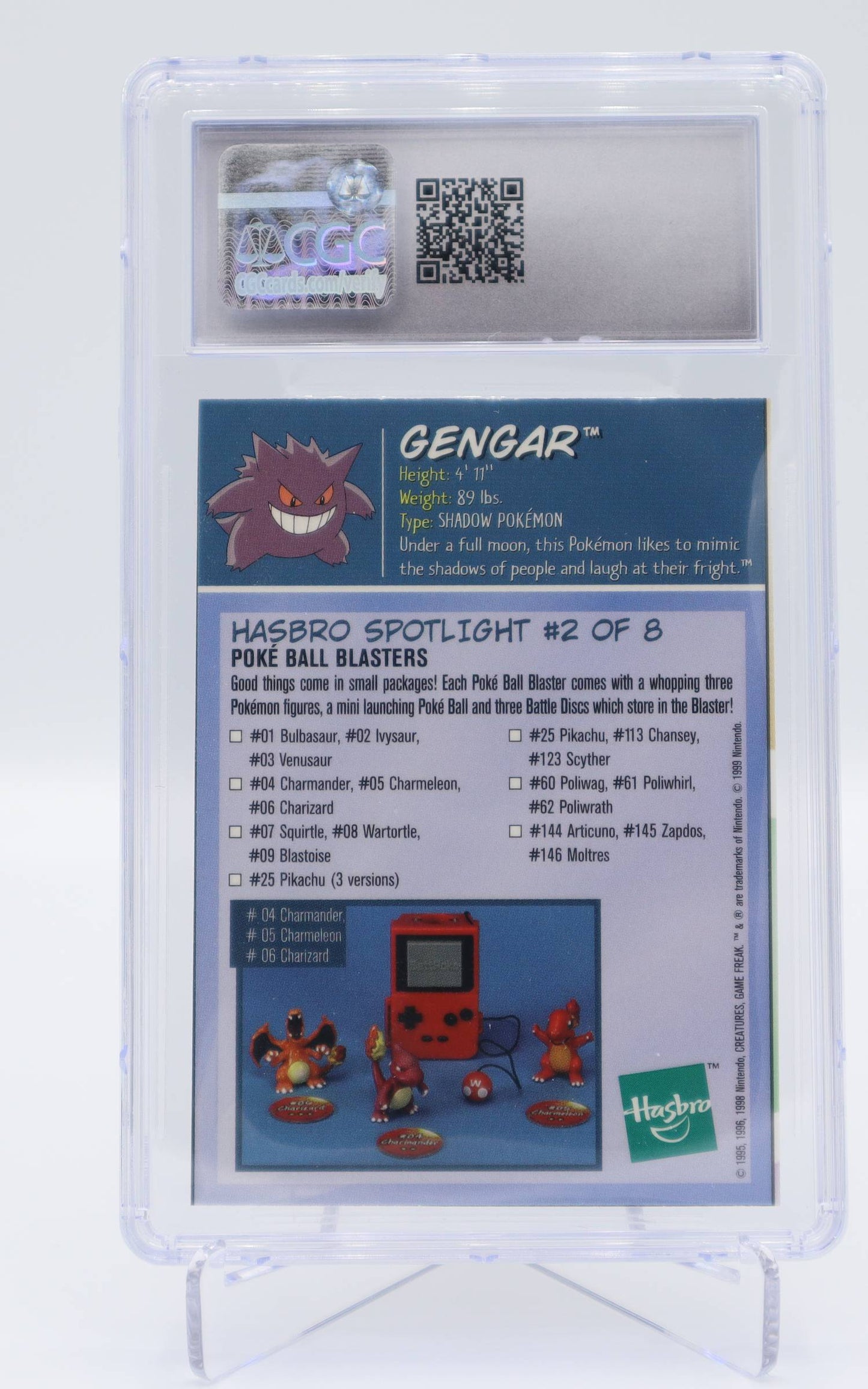 1999 EN Gengar Battle Figures Spotlight Gold Foil - Hand Cut CGC 7