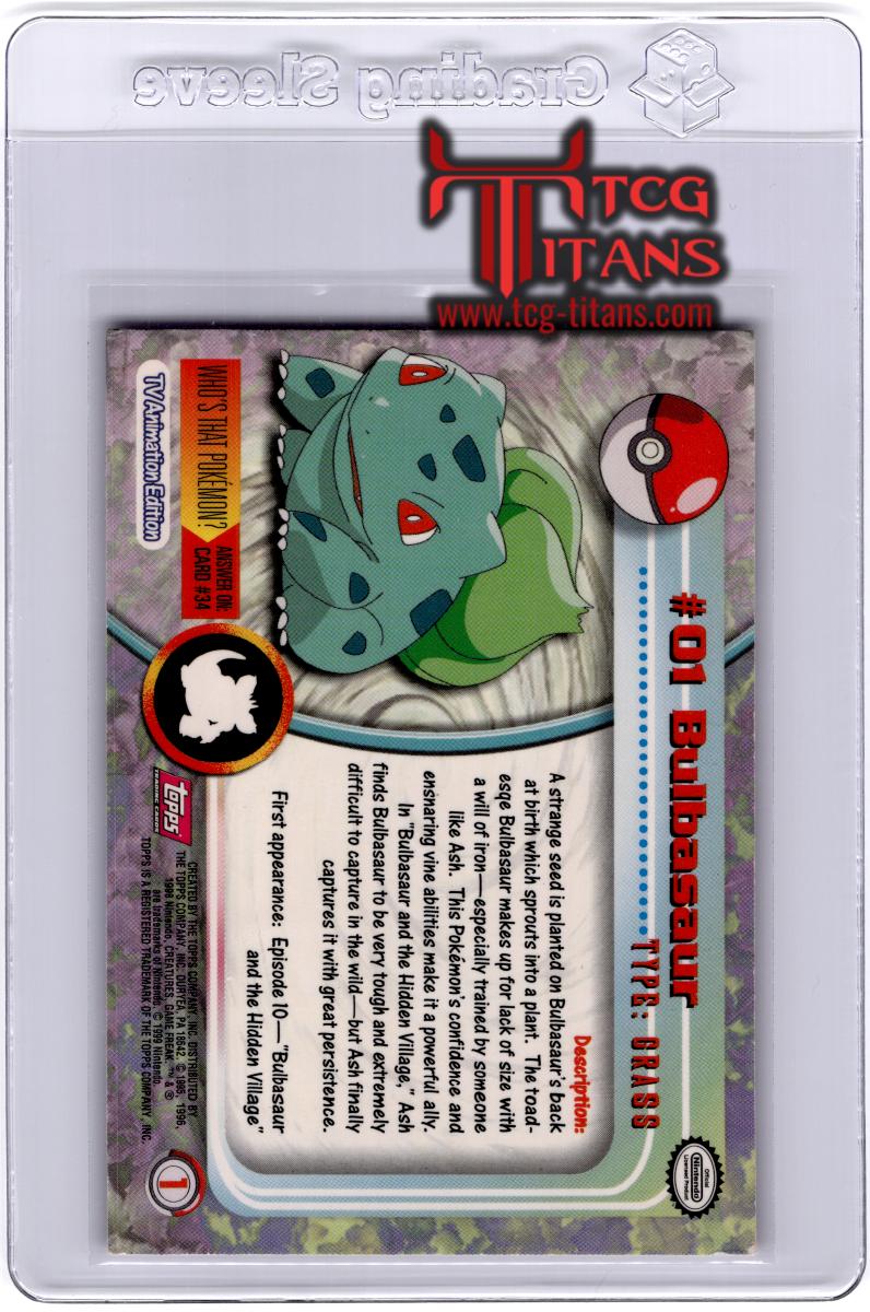 2000 EN Bulbasaur Topps 4th Series - Red RAW