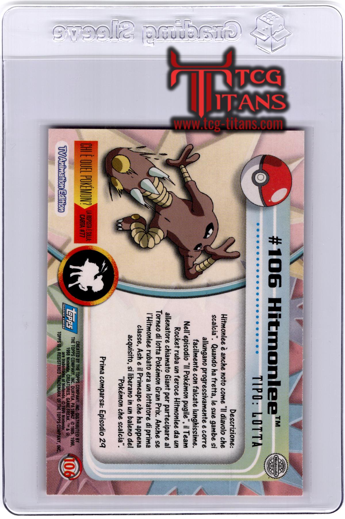 2000 EN Hitmonlee Topps 1st Series - Blue RAW