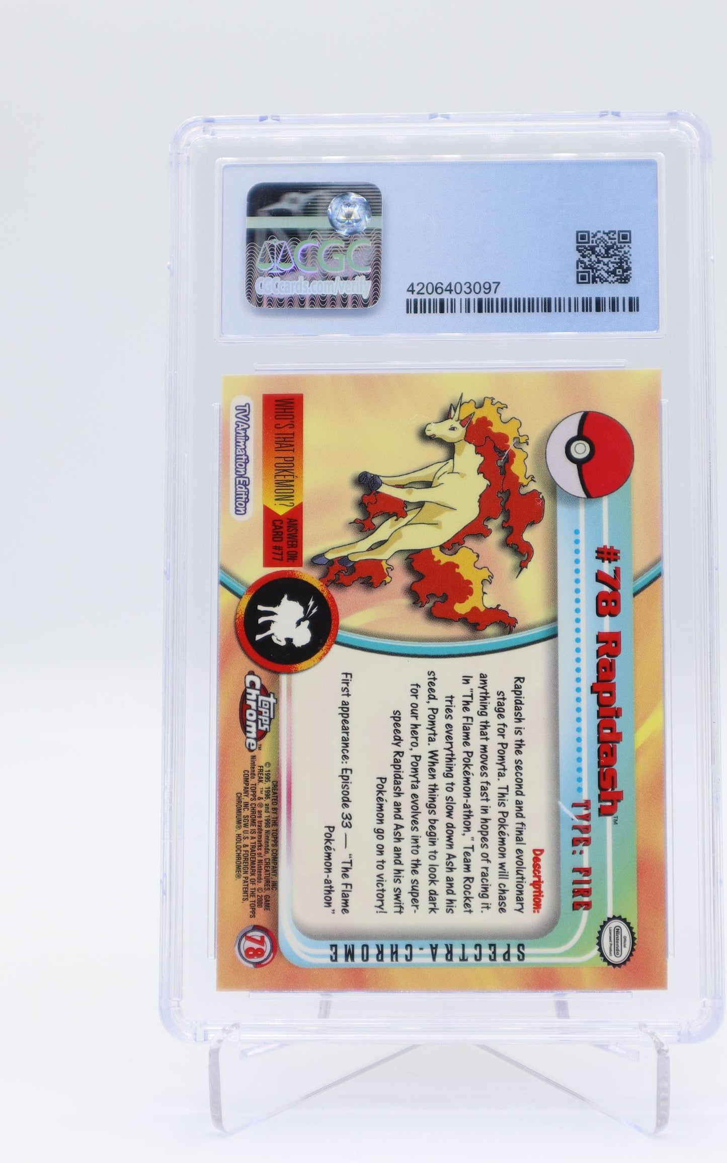 2000 EN Rapidash Chrome Series 1 CGC 8.5