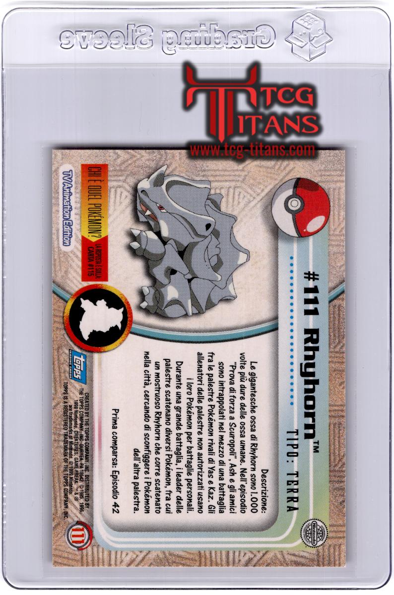 2000 EN Rhyhorn Topps 1st Series - Blue RAW