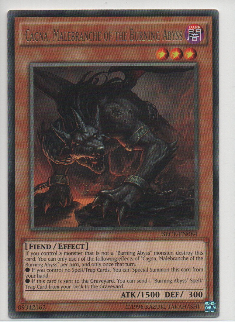 2014 English Cagna, Malebranche of the Burning Abyss Secrets of Eternity Raw Cards