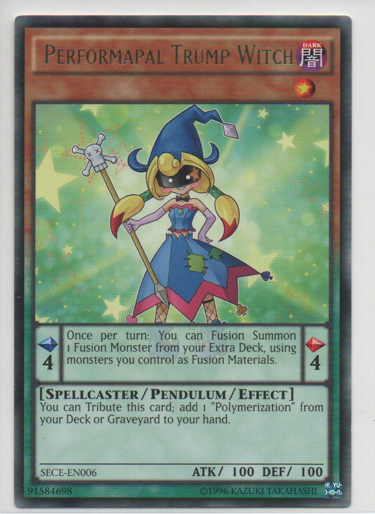 2014 English Performapal Trump Witch Secrets of Eternity Raw Cards
