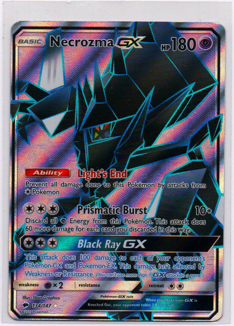 2017 EN Full Art Necrozma GX Burning Shadows RAW