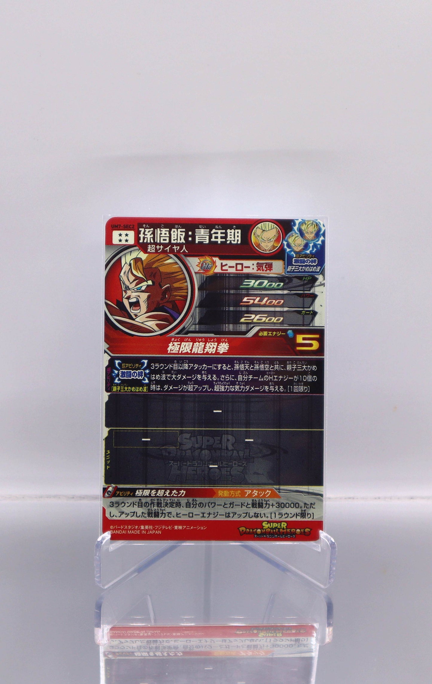 2019 JP Super Saiyan 2 Son Gohan: Adolescence 'Family Kamehameha' Dragon Ball Heroes UM7 RAW