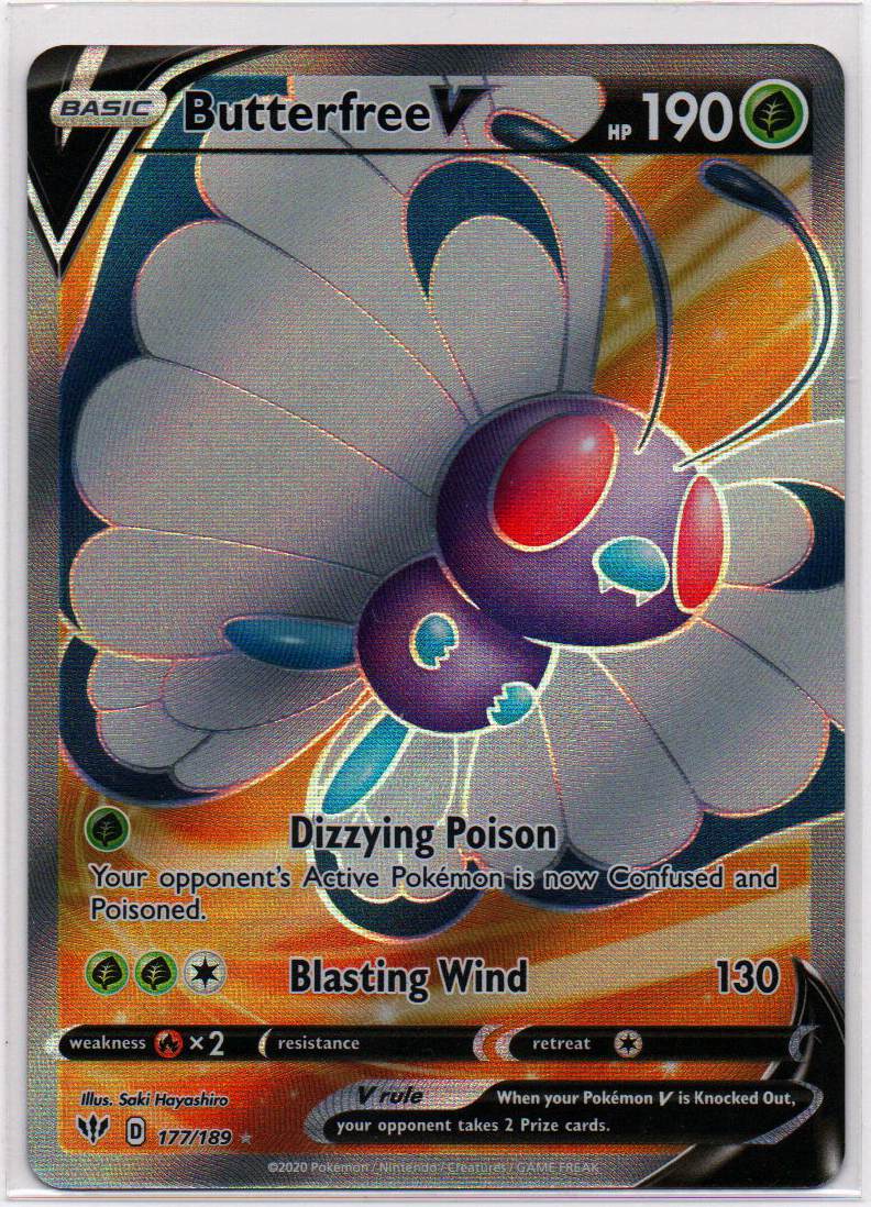 2020 EN Butterfree V Darkness Ablaze RAW