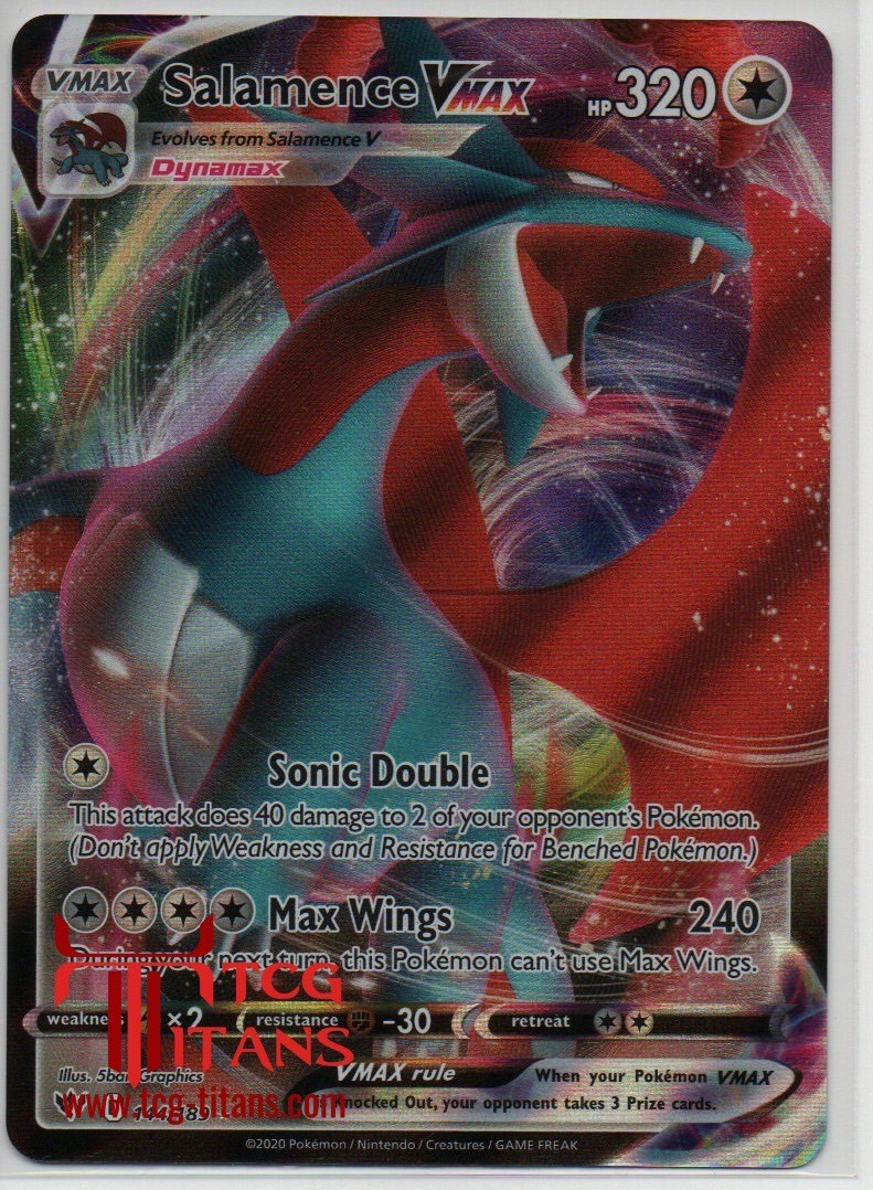2020 EN Salamence VMAX Darkness Ablaze RAW