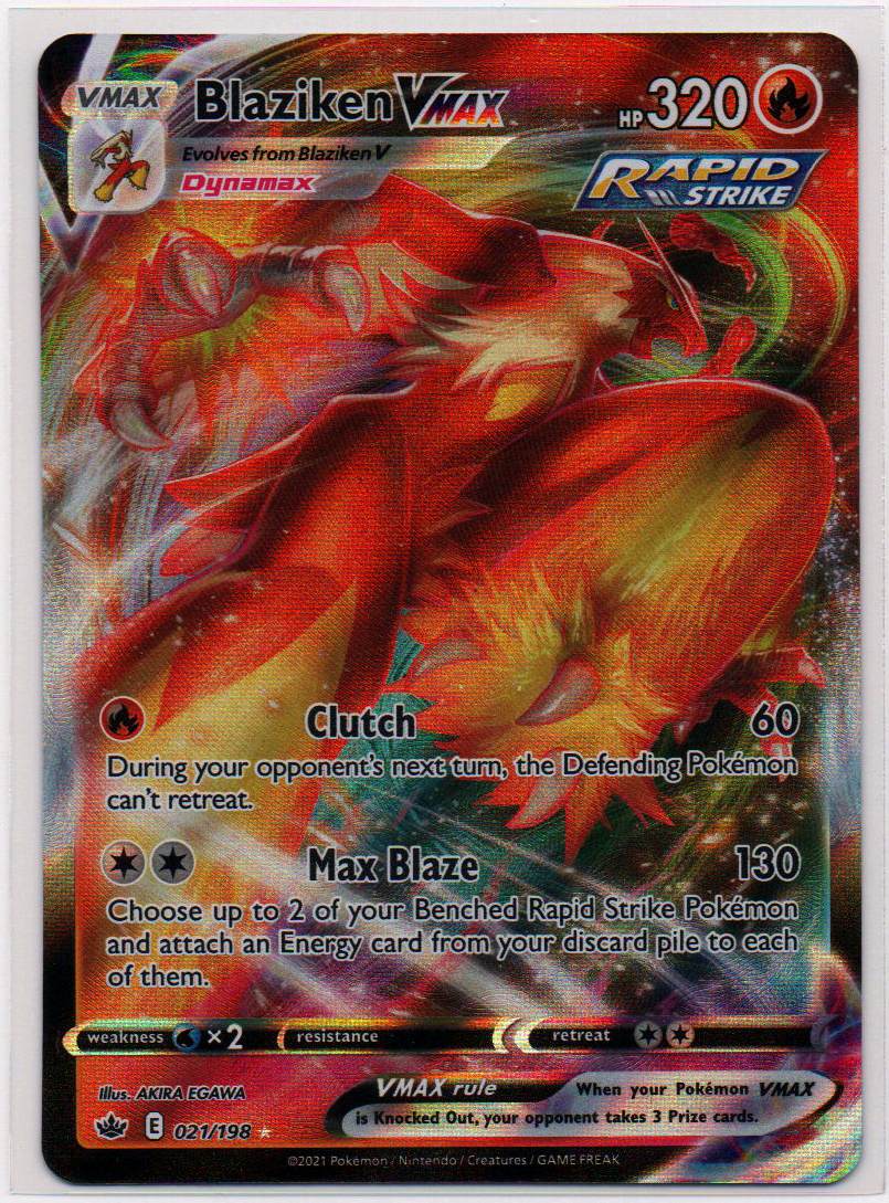 2021 EN Blaziken VMAX Chilling Reign RAW