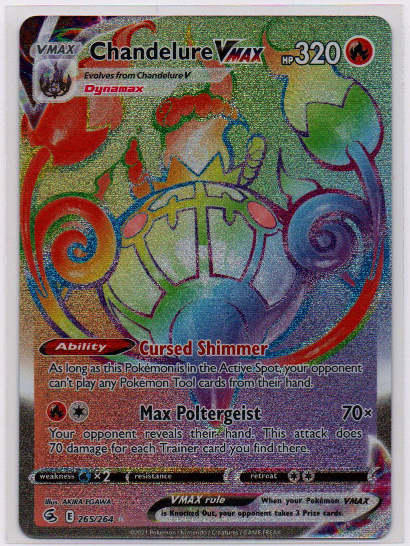 2021 EN Chandelure VMAX - Rainbow Rare Fusion Strike RAW