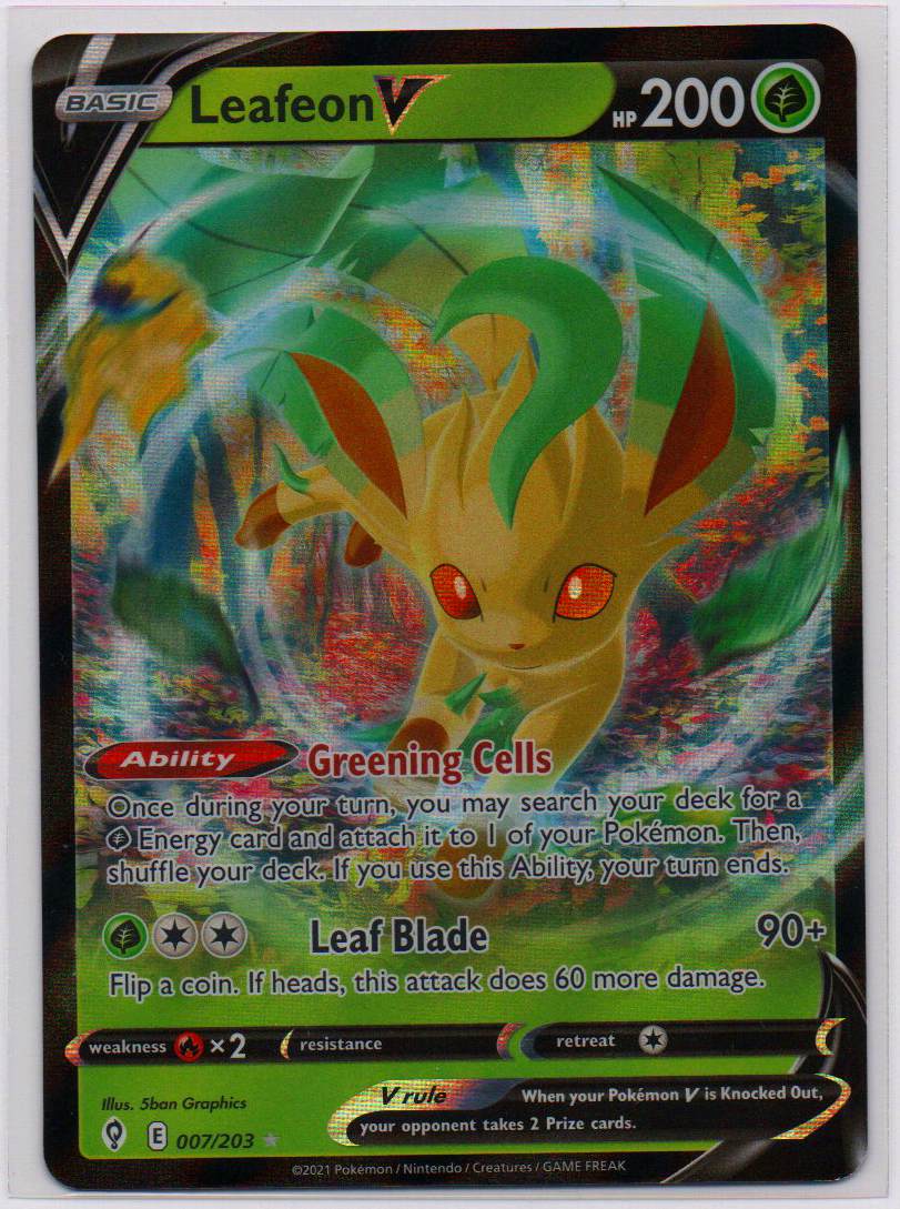 2021 EN Leafeon V Evolving Skies RAW
