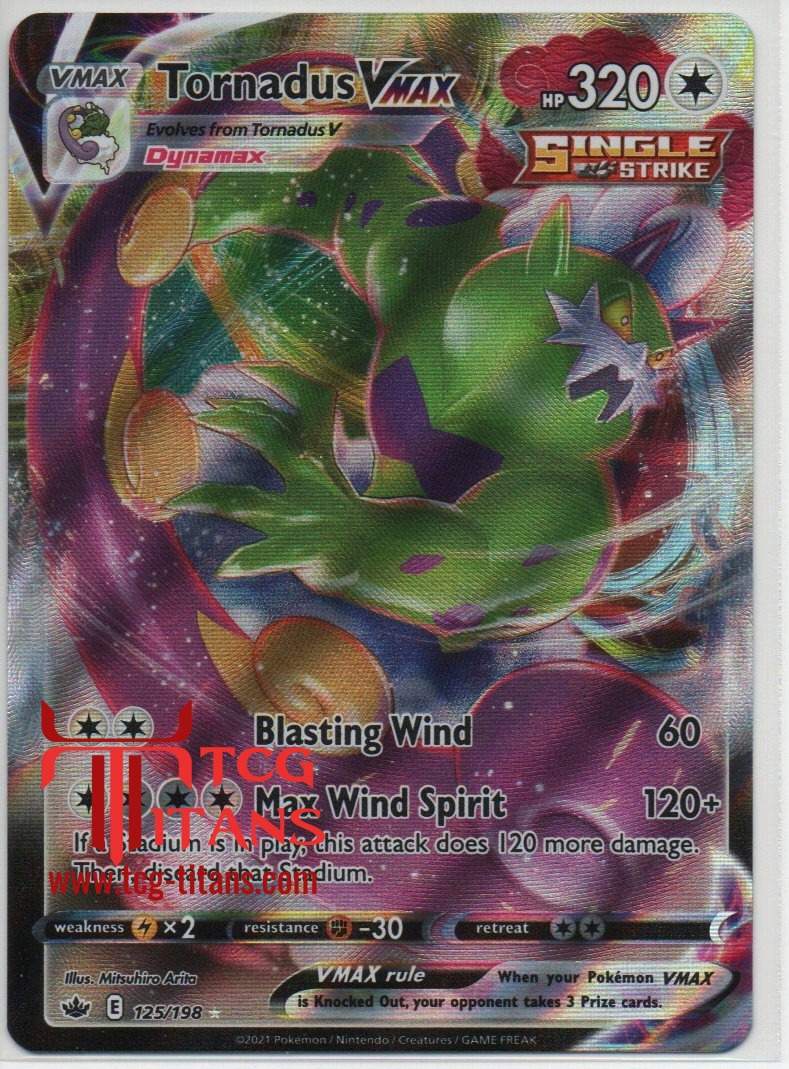 2021 EN Tornadus VMAX Chilling Reign RAW