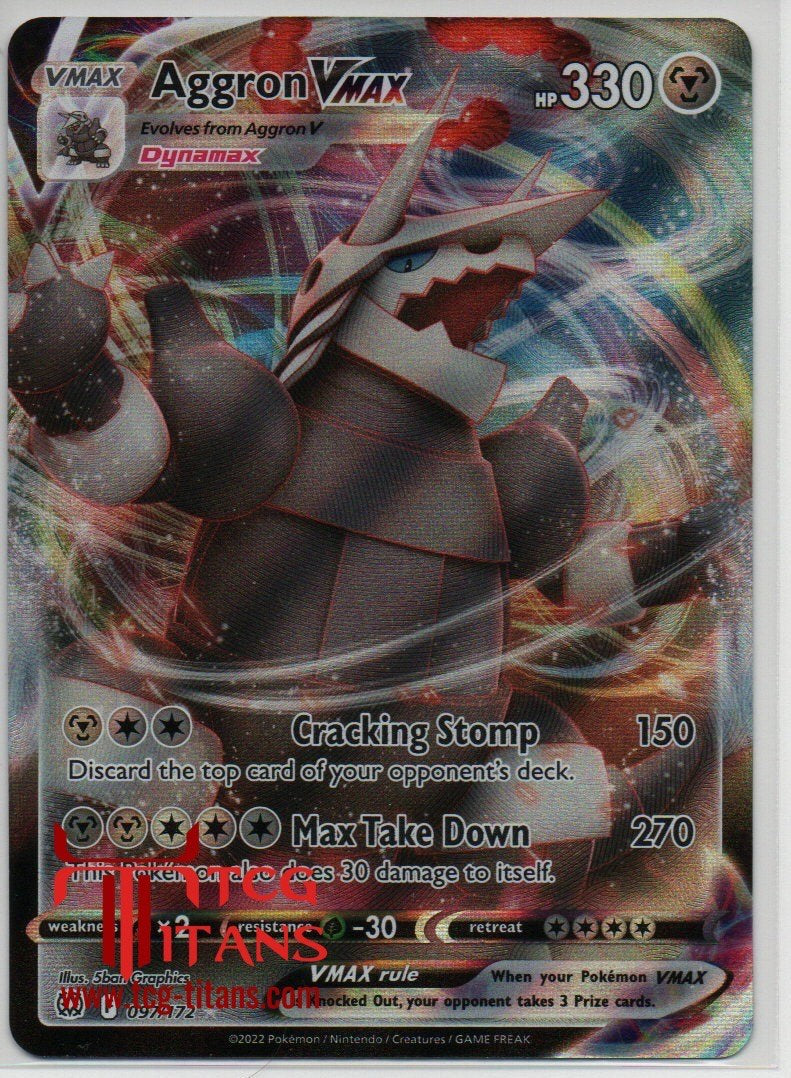 2022 EN Aggron VMAX Brilliant Stars RAW TCG Titans 2022 EN Aggron VMAX Brilliant Stars RAW TCG Titans