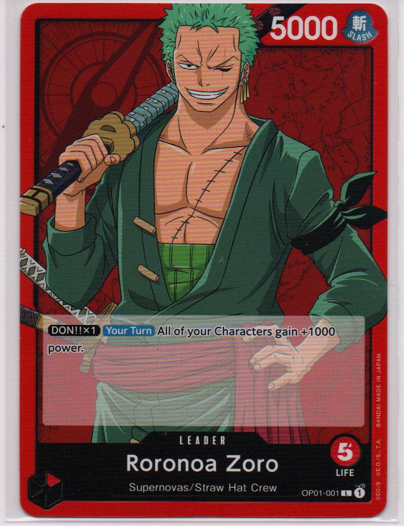 2022 EN Roronoa Zoro (L) Romance Dawn (OP01) RAW