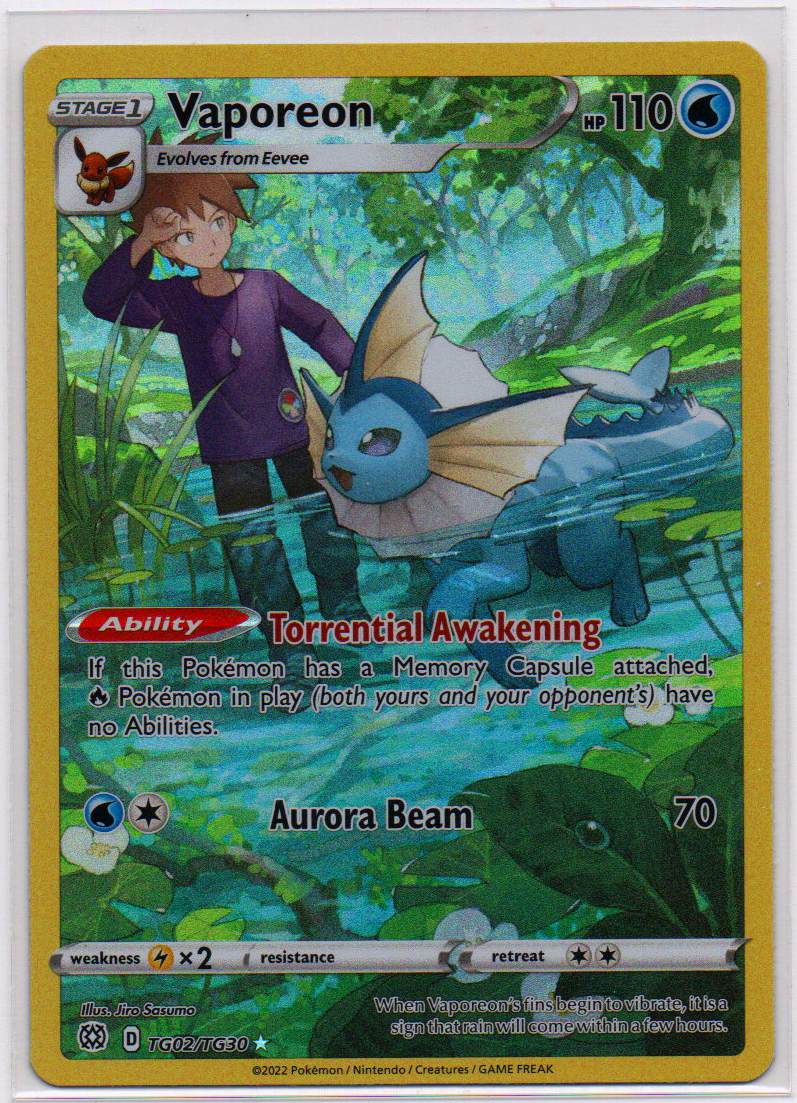 2022 EN Vaporeon Brilliant Stars RAW