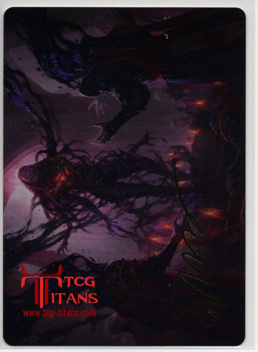 2022 English Braids, Arisen Nightmare Gold Stamped Signature Dominaria United Art Series Raw Card