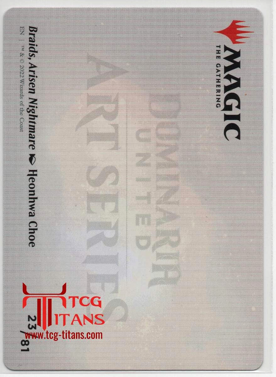 2022 EN Braids, Arisen Nightmare (Gold-Stamped Signature) Dominaria United Art Series RAW