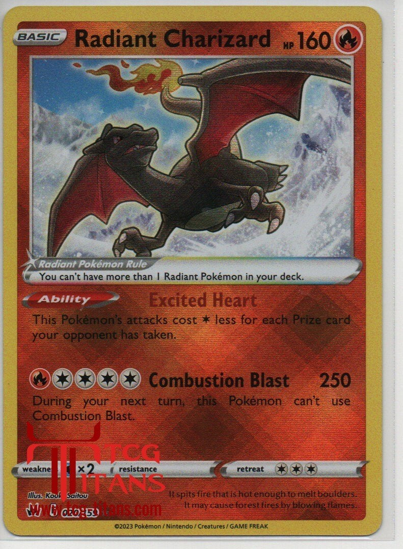 2023 EN Radiant Charizard Crown Zenith RAW