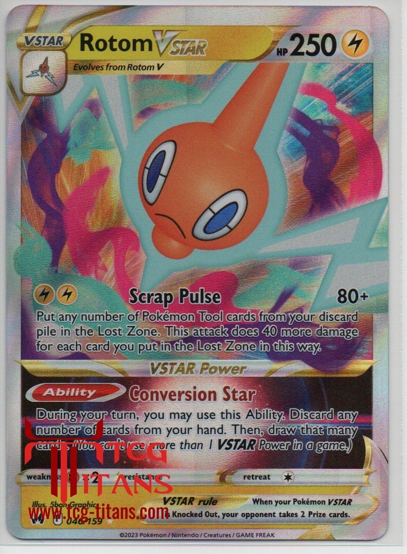 2023 EN Rotom VSTAR Crown Zenith RAW