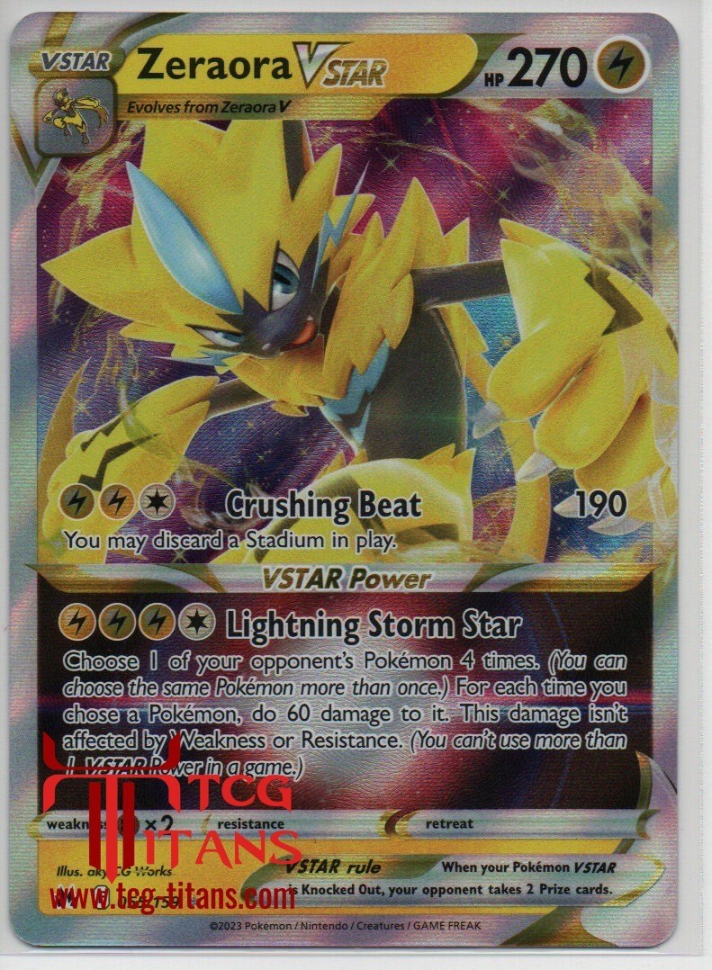 2023 EN Zeraora VSTAR Crown Zenith RAW