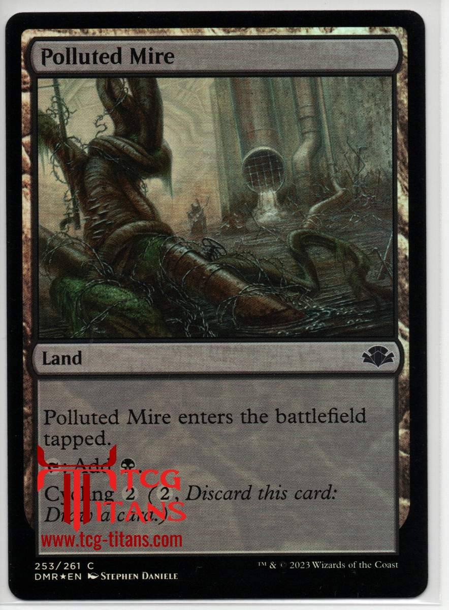 2023 English Polluted Mire Dominaria Remastered Raw Card