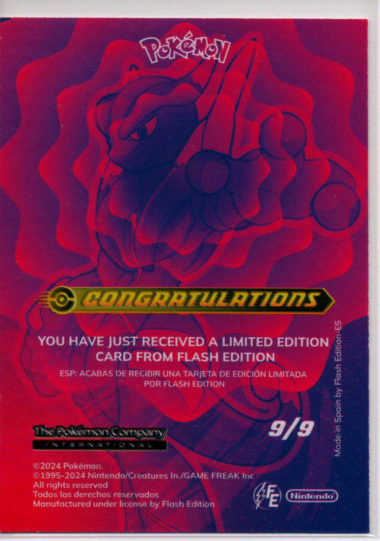 2024 EN Dark Mega MewTwo Blue Pokedex Card Vol3 Flash Edition Limited Edition RAW