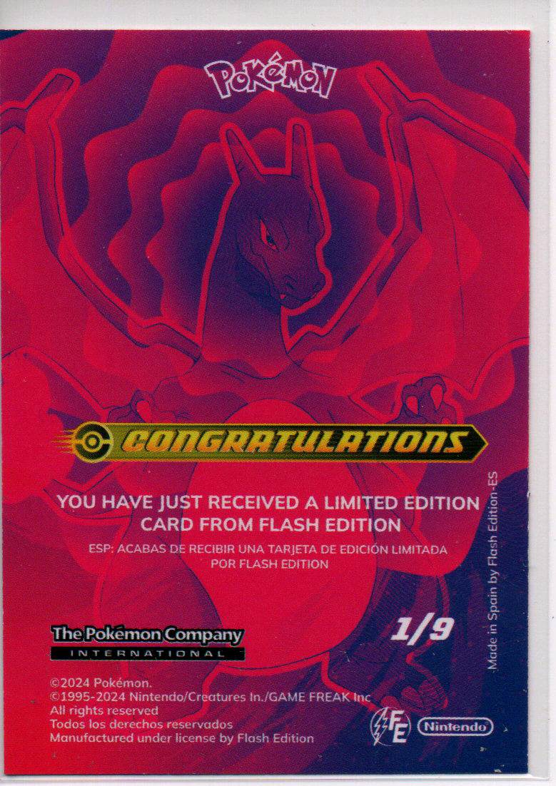 2024 EN Dark Charizard Blue Pokedex Card Vol3 Flash Edition Limited Edition RAW