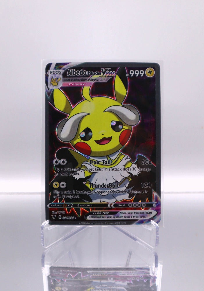 no 1 trainer pokemon card 2024 2024 EN Albedo Pikachu Vcos Pokemon Pikachu Cosplay RAW – TCG Titans