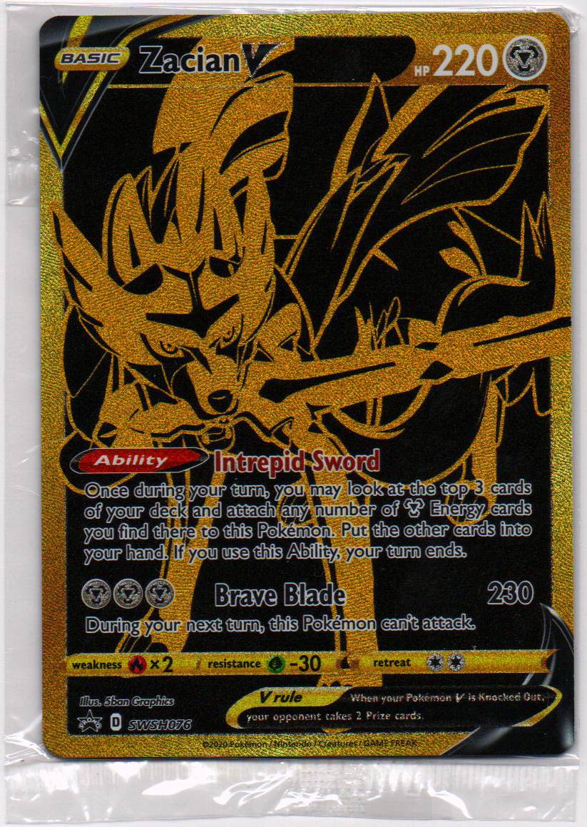 2021 EN Zacian V Black Star Promo RAW