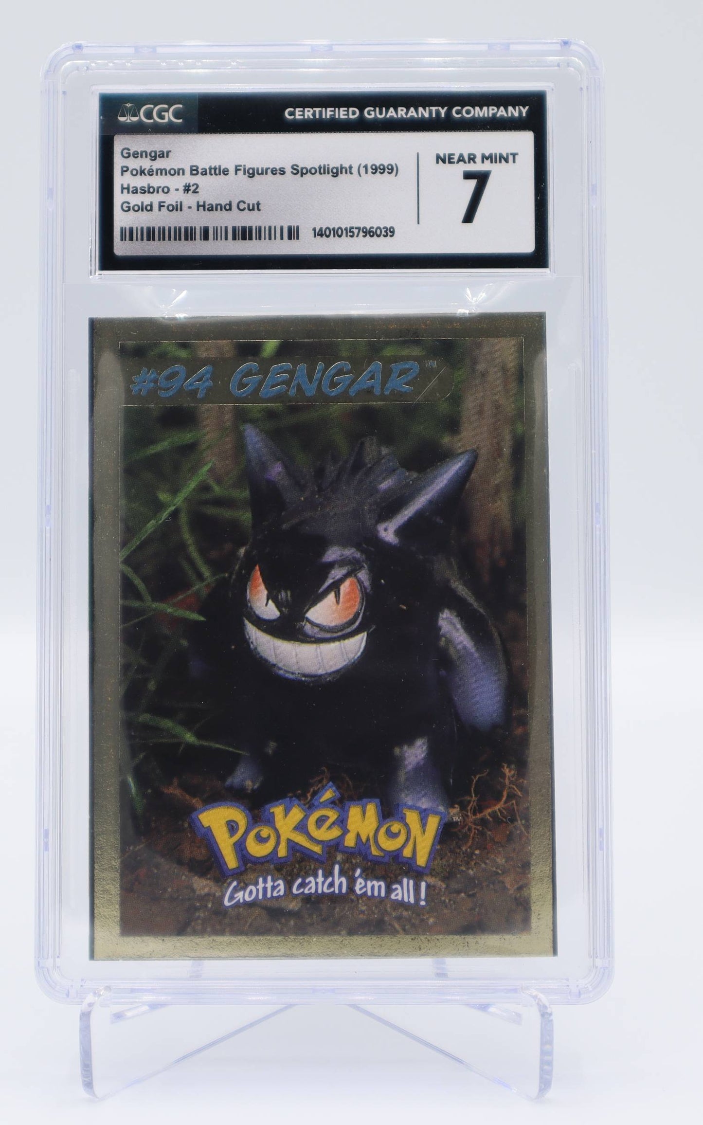 1999 EN Gengar Battle Figures Spotlight Gold foil - hand cut CGC 7