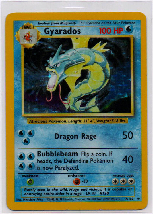 1999 EN Gyarados Base Set Unlimited RAW