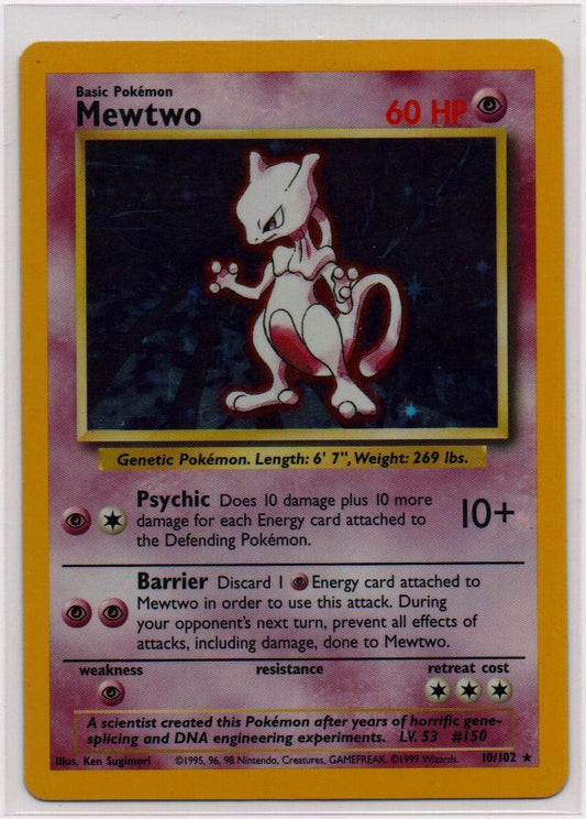 1999 EN Mewtwo Base Set Unlimited RAW