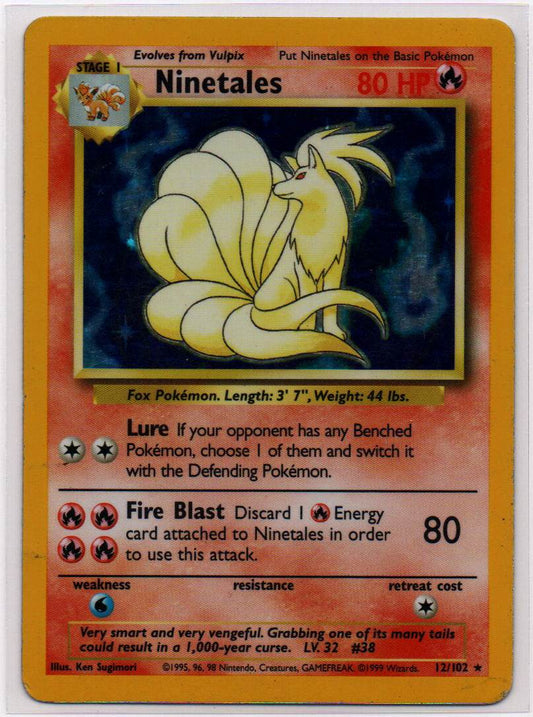 1999 EN Ninetales Base Set Unlimited RAW