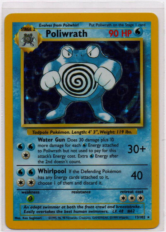 1999 EN Poliwrath Base Set Unlimited RAW