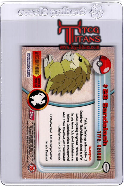 2000 EN Sandslash Topps 4th Series - Red RAW