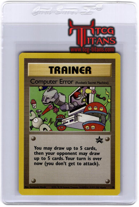 2000 EN Trainer - Computer Error Black Star Promo RAW