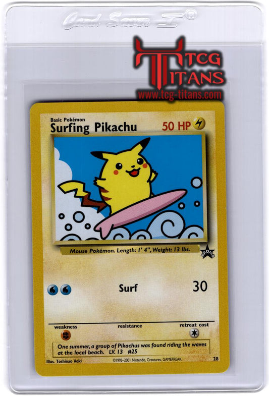 2001 EN Surfing Pikachu Black Star Promo RAW