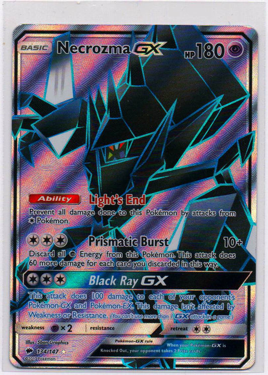 2017 EN Full Art Necrozma GX Burning Shadows RAW