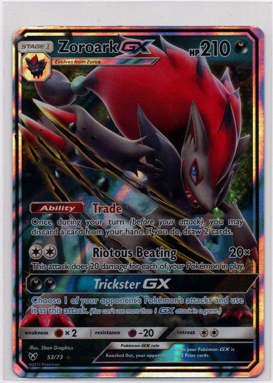 2017 EN Zoroark GX Shining Legends RAW