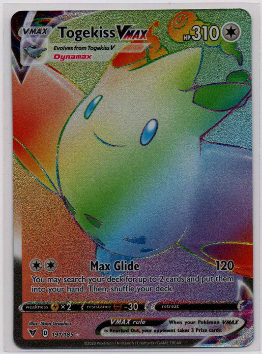 2020 EN Togekiss VMAX - Rainbow Rare Vivid Voltage RAW