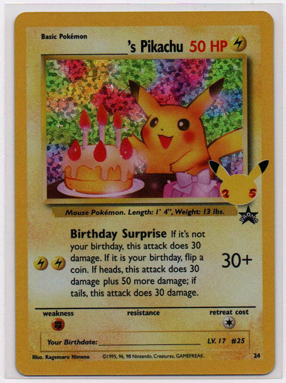 2021 EN Birthday Pikachu Celebrations: Classic Collection RAW