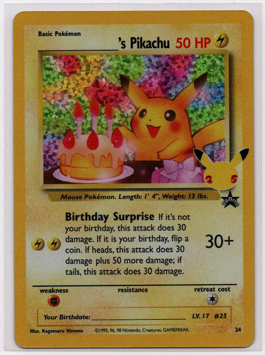 2021 EN Birthday Pikachu Celebrations: Classic Collection RAW