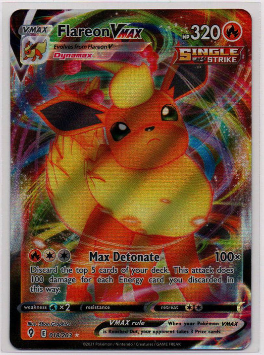 2021 EN Flareon VMAX Evolving Skies RAW