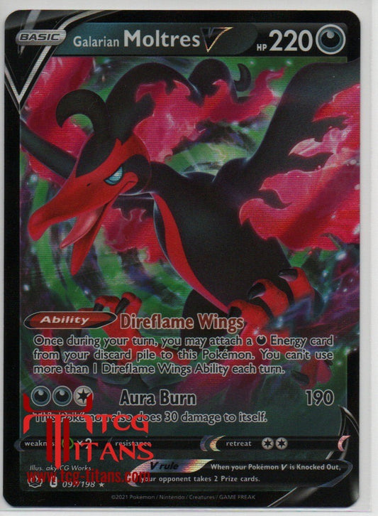 2021 EN Galarian Moltres V Chilling Reign RAW
