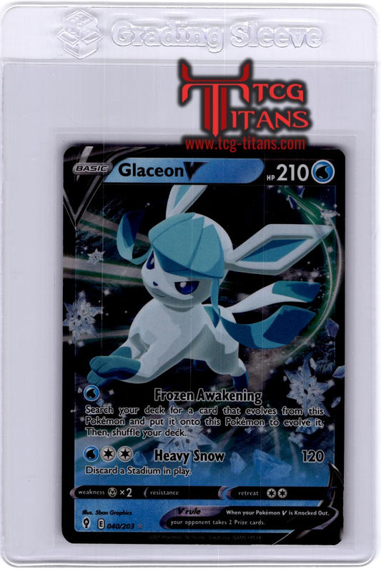 2021 EN Glaceon V Evolving Skies RAW
