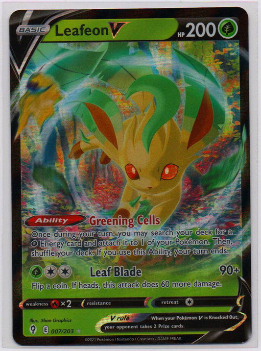 2021 EN Leafeon V Evolving Skies RAW