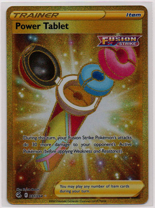 2021 EN Power Tablet Hyper Rare - Gold Fusion Strike RAW