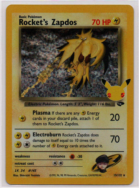 2021 EN Rocket's Zapdos Celebrations: Classic Collection RAW