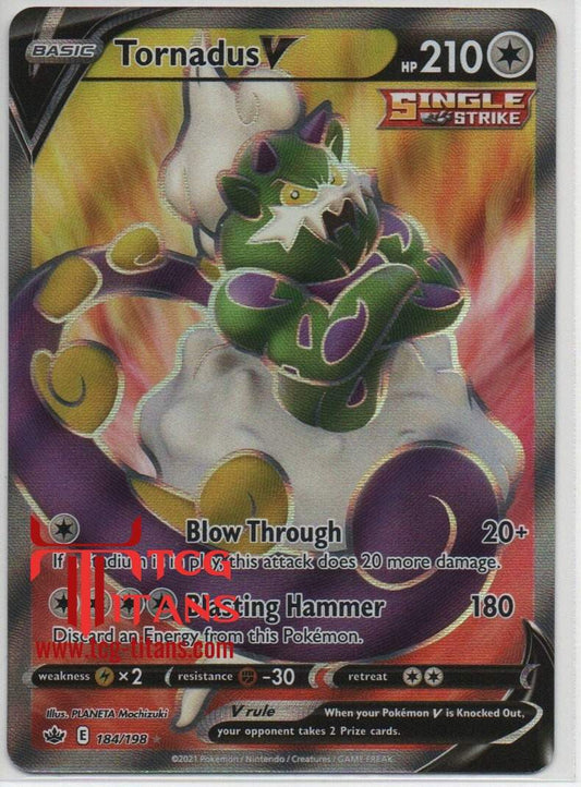 2021 EN Tornadus V Full Art Chilling Reign RAW