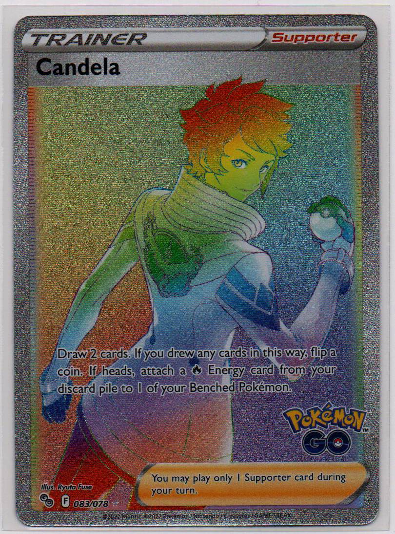 2022 EN Candela - Rainbow Rare Pokemon Go RAW